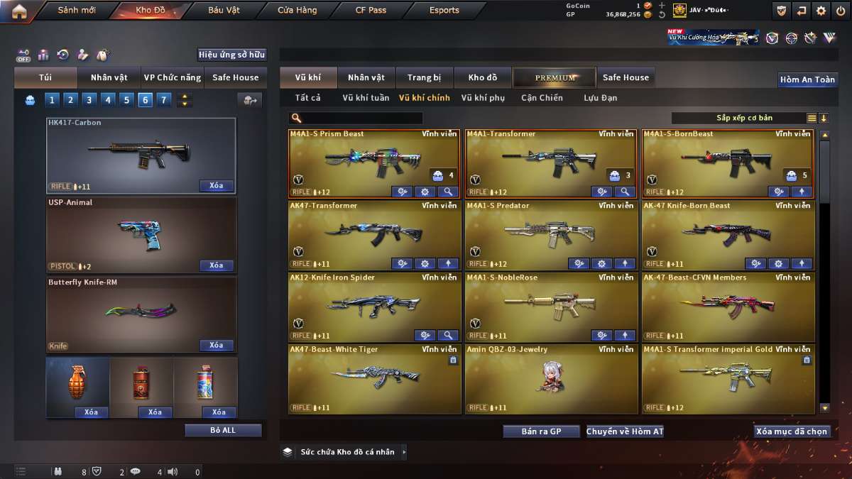 shop acc cf uy tin gia re